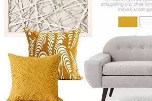 Matching the Luxury Decorative Pillows - Modern Yellow Matching White and Gray